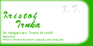 kristof trnka business card